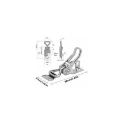 Loquet Bascule Acier Inoxydable, 2 Pièces Loquet à Bascule Métal, Fermeture Levier, Pas De Rouille, Fixation Solide, Pince Loquet Loquet Bascule, Pour Fixation Et Serrage Des Valises D'Armoires Porte -Optimal Serrures Magasin 100155586 3