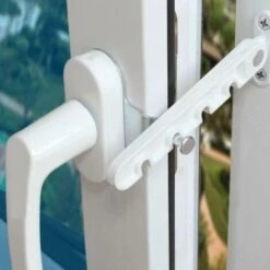 Entrebâilleur De Fenêtre à Battant, Verrou De Sécurité Pour Bébé, Verrou Anti-pincement, Entrebâilleur De Ventilation De Fenêtre, Ouverture Vers L'extérieur Pour Fenêtre UPVC, Bois Et Aluminium，blanc -Optimal Serrures Magasin 100266550 4