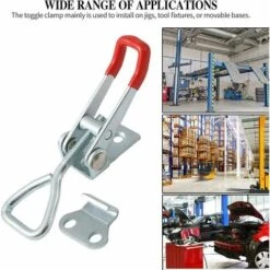 8 Pcs Loquet à Bascule En Métal 4001 Capacité De Rétention 100 Kg / 220 Lbs,Sauterelles De Menuisier Réglable Pour Fixation Et Serrage -Optimal Serrures Magasin 100277152 3