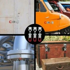 8 Pcs Loquet à Bascule En Métal 4001 Capacité De Rétention 100 Kg / 220 Lbs,Sauterelles De Menuisier Réglable Pour Fixation Et Serrage -Optimal Serrures Magasin 100277152 5