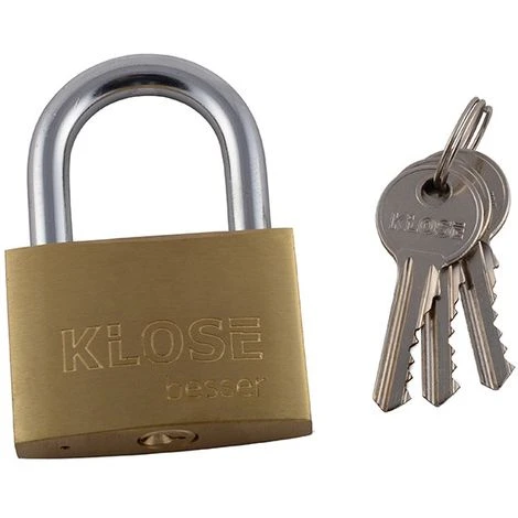 Cadenas Laiton KLOSE Besser Qualité Supérieure Double Crantage Largeur - 40 Mm 1 Cadenas Laiton KLOSE Besser Qualité Supérieure Double Crantage Largeur - 40 Mm