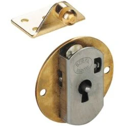 Serrure Ronde à Entailler - Axe : 22 Mm - Décor : Poli - SERFA