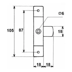 Batteuse En Applique - Hauteur : 80 Mm - Largeur : 15 Mm - ITAR -Optimal Serrures Magasin 13484260 3