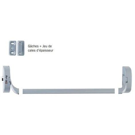 2 Supports IDEA Barre + 1 Mécanisme H/B + 1 Gache Et Cales D'épaisseur ISEO - Gris - Non Coupe Feu - 9414000705 2 2 Supports IDEA Barre + 1 Mécanisme H/B + 1 Gache Et Cales D'épaisseur ISEO - Gris - Non Coupe Feu - 9414000705 – Image 2