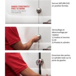 Lot De 2 Serrures Antivols/cadenas Fermeture Manuelle Pour Véhicule Utilitaire Daken SATURN EVO -Optimal Serrures Magasin 13510055 4