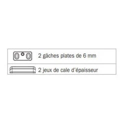 Jeu De Pênes + Vis + Gâches Latéraux ISEO - Non Coupe-feu - Blanc - 9410203405 -Optimal Serrures Magasin 16931177 3