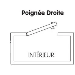 Serrure De Porte ZADI Noire Ouverture à Droite -Optimal Serrures Magasin 17075808 5