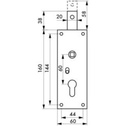 THIRARD - Boîtier Vert à Cylindre Prof. Carré 7 Mm 1 Pt Haut -Optimal Serrures Magasin 17850280 2