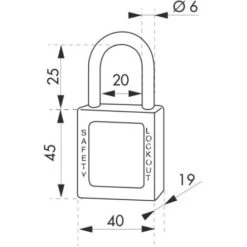 THIRARD - Cadenas De Consignation LOTO Lockout Tagout 40 Mm Anse Acier Ø 6 X 25 Mm Rouge -Optimal Serrures Magasin 17850806 3