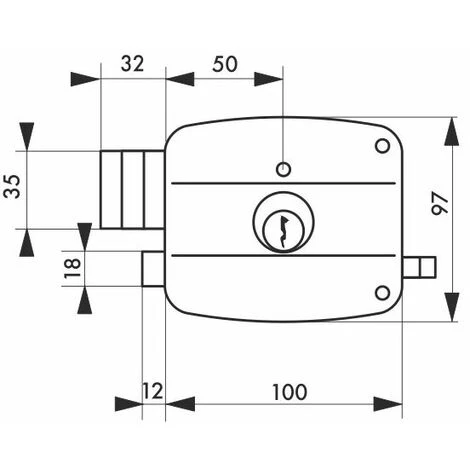 THIRARD - Serrure Horizontale En Applique Double Entrée à Tirage Pour Entrée, Gauche, 100x97mm, Axe 50mm, Noir Granité, 3 Clés 2 THIRARD - Serrure Horizontale En Applique Double Entrée à Tirage Pour Entrée, Gauche, 100x97mm, Axe 50mm, Noir Granité, 3 Clés – Image 2