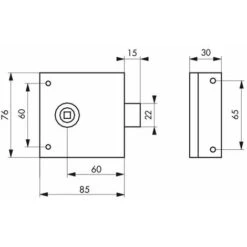 THIRARD - Serrure Horizontale En Applique à Fouillot Pour Porte Int., Pêne 1/2tour Seul, Axe 45mm, Carré 6mm, 85x76mm, Noir 3 THIRARD - Serrure Horizontale En Applique à Fouillot Pour Porte Int., Pêne 1/2tour Seul, Axe 45mm, Carré 6mm, 85x76mm, Noir -Optimal Serrures Magasin 18592759 2