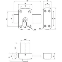 Verrou Devismes Pour Cylindre Européen -Optimal Serrures Magasin 18992527 3