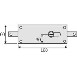 SERRURE RIDEAU METAL 7517N -Optimal Serrures Magasin 18993960 3