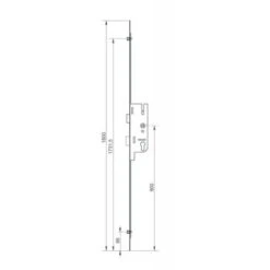 Crémone Serrure - Tétière 18 Mm - 3 Points - Axe 50 Mm Longueur 1800 Mm Cote D 900 Mm - Coffre 213 X 68 Mm - GU-Europa -Optimal Serrures Magasin 18999889 4