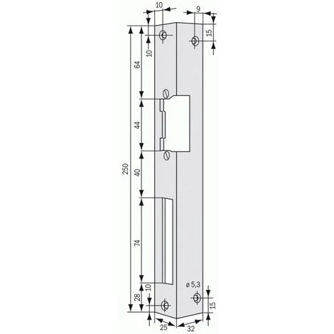 Têtière De Gâches électriques Gauche - équerres Longues - Type IW Pour Porte à Recouvrement 2 Têtière De Gâches électriques Gauche - équerres Longues - Type IW Pour Porte à Recouvrement – Image 2