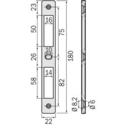 Gâche 3106 épaisseur 6 Mm Pour Pêne Dormant Et Demi-tour 5 Gâche 3106 épaisseur 6 Mm Pour Pêne Dormant Et Demi-tour -Optimal Serrures Magasin 19007635 3