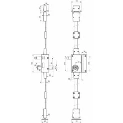 Serrurerie De Picardie - Serrure En Applique Horizontale, à Tirage, 3 Pts, Bronze, Droite -Optimal Serrures Magasin 19999963 2
