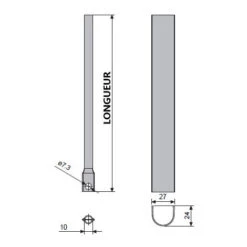 Tringle D'assemblage Et Cache Oltre - Longueur : 950 - Teinte : Blanc 9016 Mat - FAPIM -Optimal Serrures Magasin 20253052 2