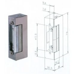 Gâche électrique Série 7 - Tension : 12 Volts - EFF