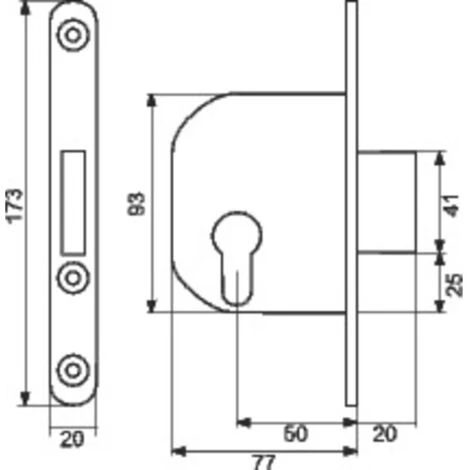 Serrure à Larder Petit Coffre Acier Noire - Clé I - Axe à 50 Mm - Série 235 - JPM 2 Serrure à Larder Petit Coffre Acier Noire - Clé I - Axe à 50 Mm - Série 235 - JPM – Image 2