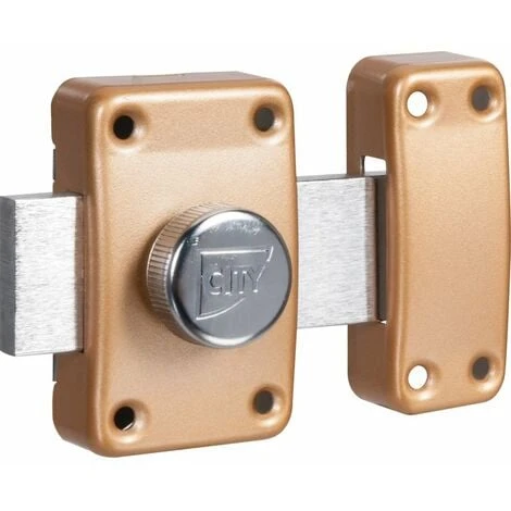 Verrou Targette à Bouton Seul - 56 Mm - City 25 - Iséo 1 Verrou Targette à Bouton Seul - 56 Mm - City 25 - Iséo