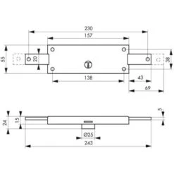 THIRARD - Serrure De Surete à CylindreØ 25 Mm Pour Rideau Métallique -Optimal Serrures Magasin 23936878 2