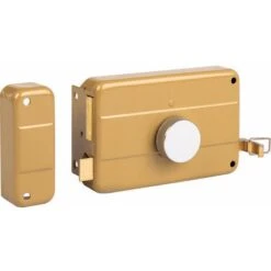 Serrure Applique Horizontale à Cylindre Et Bouton à Tirage - Longueur 45 Mm - Gauche - Thirard