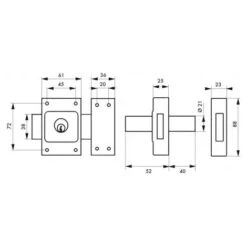 Verrou De Sureté étendard à Cylindre Double 40 Mm, Epoxy Bronze, THIRARD -Optimal Serrures Magasin 27824483 2
