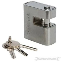 Silverline Cadenas Blindé Monobloc, 60 Mm, 60 Mm