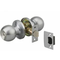 Optimal Serrures Magasin 28 THIRARD - Serrure Horizontale Tubulaire En Applique à Condamnation Pour Salle De Bain Et Toilette, Axe Réglable, Chromé