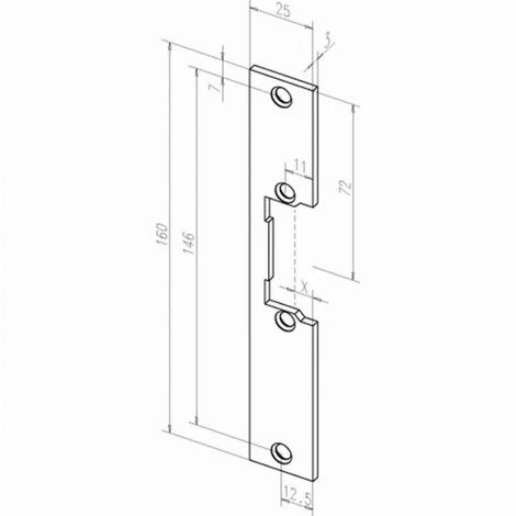 Têtière Courte KL Gris 110mm EFF EFF Pour Gâche électrique 10602 - 0612002 2 Têtière Courte KL Gris 110mm EFF EFF Pour Gâche électrique 10602 - 0612002 – Image 2