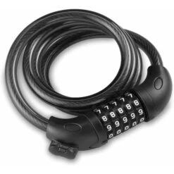 AIDUCHO Antivol Velo,Cadenas De Velos Long 120cm X 12mm,Câble Antivol Pour Vélo Scooter Motos Portail Vélo Avec 5 Chiffres Intelligente Code Et Vélo Poussette,Verrouillage à Vélo Antivol - Noir -Optimal Serrures Magasin 32752422 3