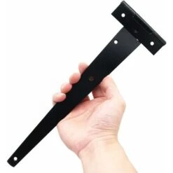AIDUCHO Lot De 6 Charnières En T Résistantes Pour Abri De Jardin, Portail En Bois, Charnières De Portail De Grange Noires En Fer Forgé Antirouille -Optimal Serrures Magasin 33917001 4