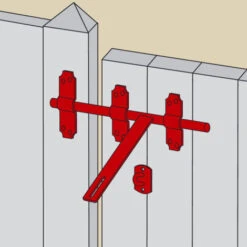 AFBAT Verrou Vervelle Acier Zingué, H.195 X L.200 X P.30 Mm -Optimal Serrures Magasin 35174020 4