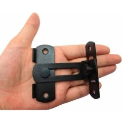 Grandes Boucles De Verrouillage De Porte à Angle Droit De 90 Degrés Boulons De Verrouillage Incurvés Boulons à Levier De Verrouillage Coulissant Pour Portes Et Fenêtres - Noir -Optimal Serrures Magasin 39954118 5