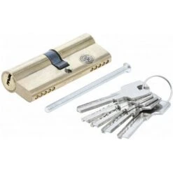 Optimal Serrures Magasin 18 Barillet Cylindre De Serrure 80 Mm En Laiton Avec 5 Cles