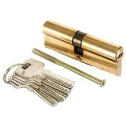 Barillet Cylindre De Serrure 80 Mm En Laiton Avec 5 Cles -Optimal Serrures Magasin 40288828 3