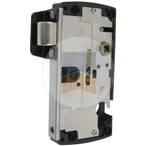 Serrure En Applique à Pêne Rentrant Réversible Avec Butée En Inox. Noir Ral 9005 1 Serrure En Applique à Pêne Rentrant Réversible Avec Butée En Inox. Noir Ral 9005