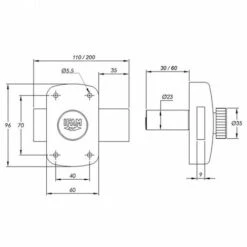 Verrou à Bouton Cylindre Série B5 IFAM - Longueur: 50 Mm -Optimal Serrures Magasin 46760452 4