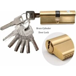 Cylindre De Serrure,Cylindre Débrayable 42.5/42.5(85mm) 8 Clés Finition En Laiton Haute Sécurité Anti Pic Anti Perceuse Anti Coup Guazhuni 7 Cylindre De Serrure,Cylindre Débrayable 42.5/42.5(85mm) 8 Clés Finition En Laiton Haute Sécurité Anti Pic Anti Perceuse Anti Coup Guazhuni -Optimal Serrures Magasin 47207304 3