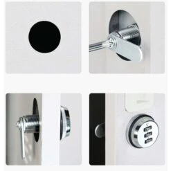 Serrure à Came à Combinaison De Code,2 Pièces Serrure à Combinaison De Tiroir,Serrure à Came à Languette Rotative Pour Boîte à Outils Pour Armoire à Tiroirs De Bureau Guazhuni (Argent) -Optimal Serrures Magasin 47436570 2