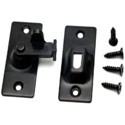 Loquet Et Targette,Petit Verrou De Porte Canggu à 90 Degrés, Verrou De Porte à Angle Droit, Verrou De Porte Coulissante, Verrou De Porte Coulissante, Loquet De Porte à Boucle Guazhuni (Noir) 7 Loquet Et Targette,Petit Verrou De Porte Canggu à 90 Degrés, Verrou De Porte à Angle Droit, Verrou De Porte Coulissante, Verrou De Porte Coulissante, Loquet De Porte à Boucle Guazhuni (Noir) -Optimal Serrures Magasin 47436609 3