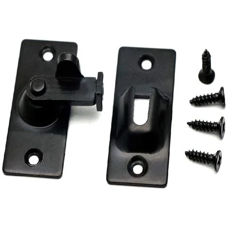 Loquet Et Targette,Petit Verrou De Porte Canggu à 90 Degrés, Verrou De Porte à Angle Droit, Verrou De Porte Coulissante, Verrou De Porte Coulissante, Loquet De Porte à Boucle Guazhuni (Noir) 3 Loquet Et Targette,Petit Verrou De Porte Canggu à 90 Degrés, Verrou De Porte à Angle Droit, Verrou De Porte Coulissante, Verrou De Porte Coulissante, Loquet De Porte à Boucle Guazhuni (Noir) – Image 3