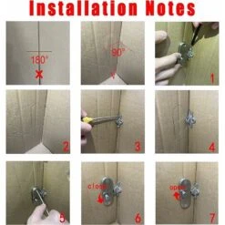 Serrure De Porte Coulissante à 90° à Angle Droit Avec Boucle De Verrouillage De Porte Coulissante Et Verrou De Porte De Grange, Irisfr -Optimal Serrures Magasin 48100790 4