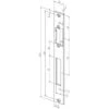 Plaque De Frappe Plate 691 Inox Ma Rect.B.25xL.250mm DIN Gauche/droit ASSA ABLOY