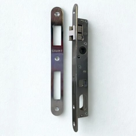 Serrure De Portail à Larder à Cylindre Oblongue Axe à 15 Mm + Gâche 2 Serrure De Portail à Larder à Cylindre Oblongue Axe à 15 Mm + Gâche – Image 2