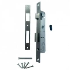 Serrure De Portail à Larder à Trou De Cylindre Axe à 20 Mm Chromée + Gâche