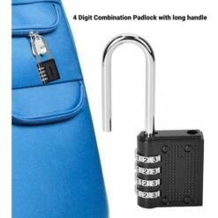 GDRHVFD Cadenas À Combinaison 4 Chiffres, Serrure Combinée, Code Casier Valise En Acier Imperméable Anti-Rouille À Longue Manille Idéal -Optimal Serrures Magasin 52762448 3