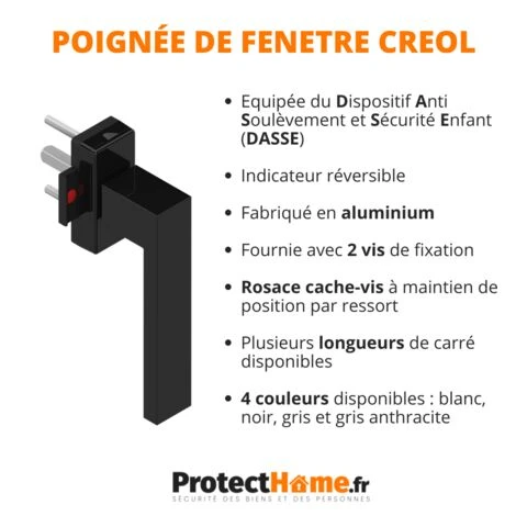 Poignée De Fenêtre Avec Sécurité Enfant Noir 39 Mm 3 Poignée De Fenêtre Avec Sécurité Enfant Noir 39 Mm – Image 3