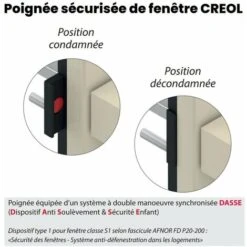 Poignée De Fenêtre Avec Sécurité Enfant Noir 39 Mm 8 Poignée De Fenêtre Avec Sécurité Enfant Noir 39 Mm -Optimal Serrures Magasin 53818579 4